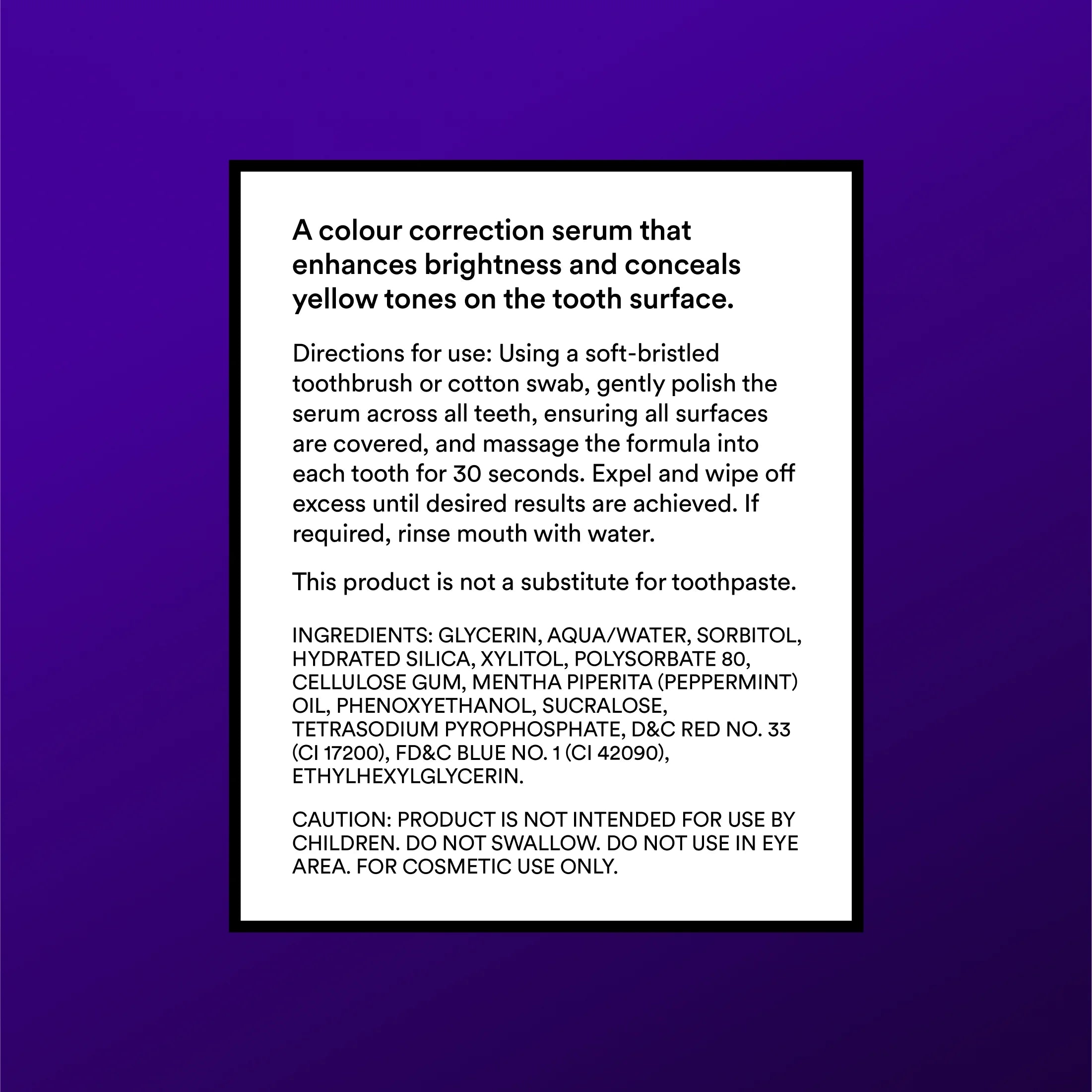 V34 Colour Corrector Serum, Teeth Whitening